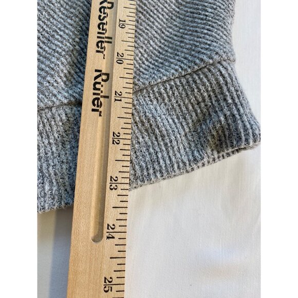 White House Black Market Sweater Womens M Gray Pullover Ribbed V Neck Casual - Picture 5 of 9